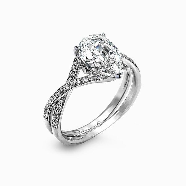 Luxury diamond silver ring